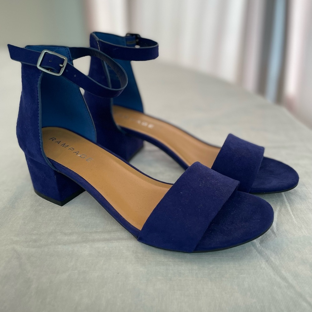 Rampage Cobalt Blue 2” Heel Sandal